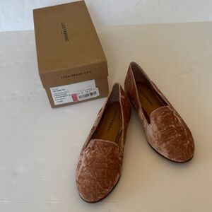 Lucky Brand Women's Crushed Velvet Antique Blush Loafers
